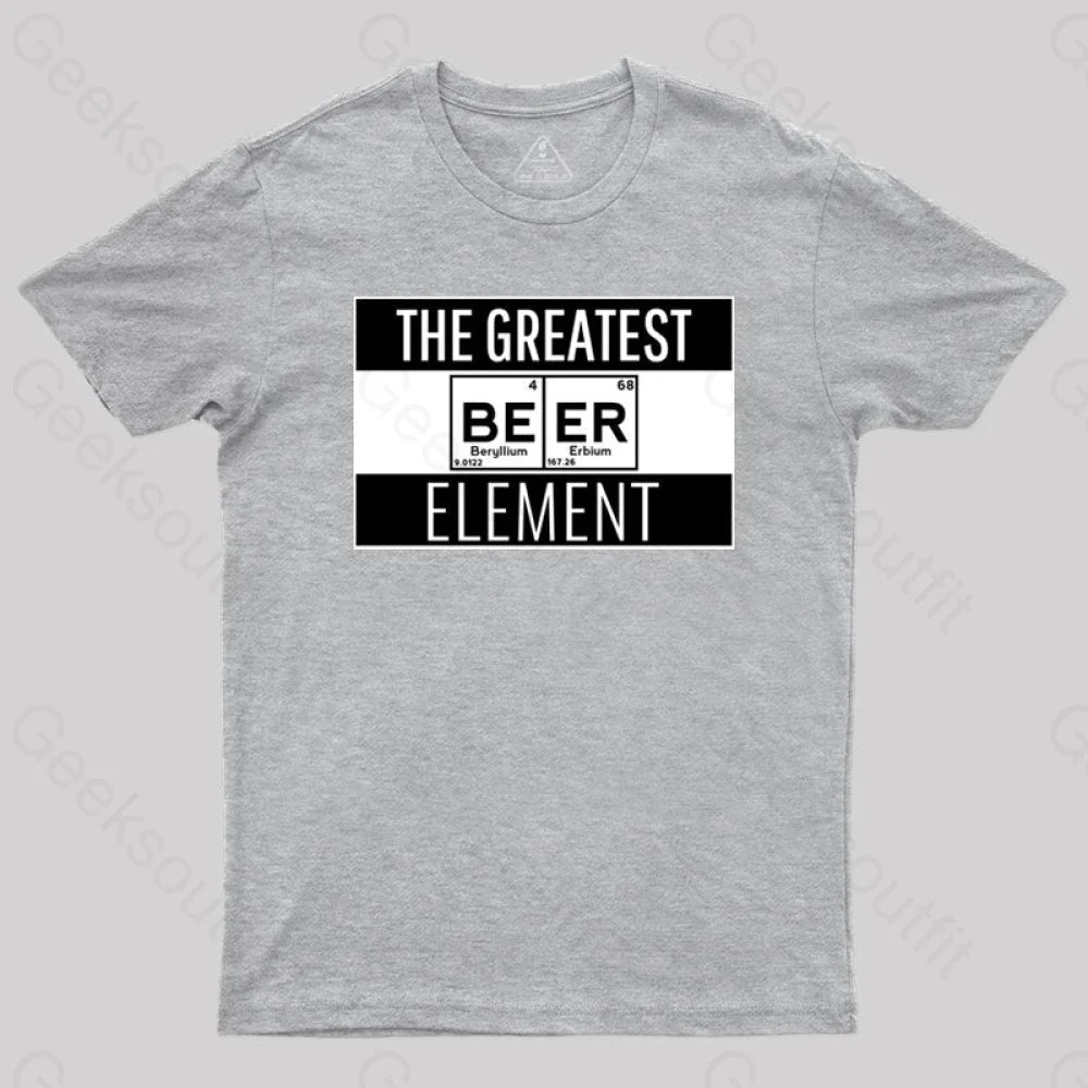 Beer Element T-Shirt Grey / S