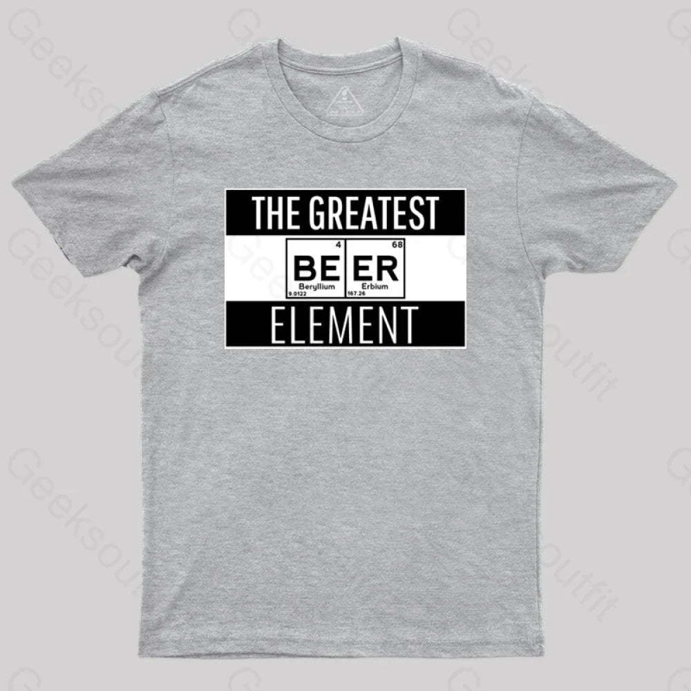 Beer Element T-Shirt Grey / S