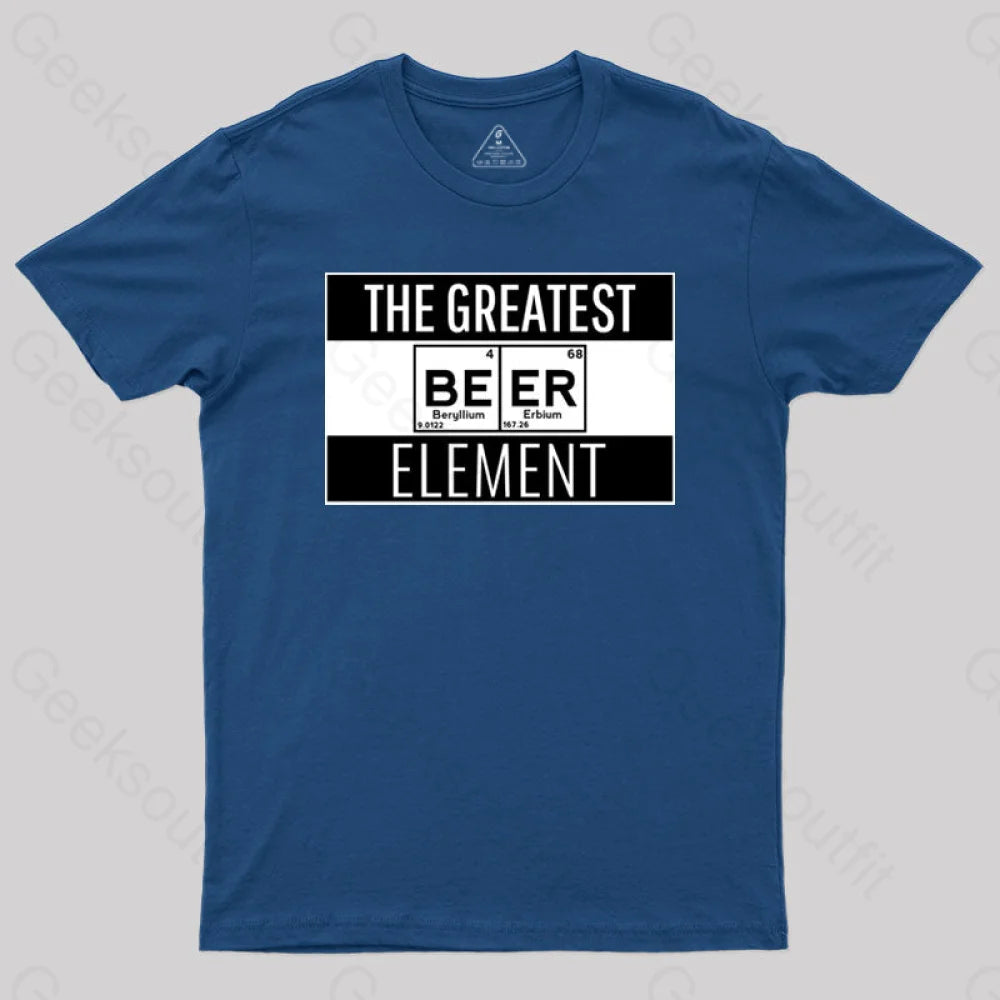 Beer Element T-Shirt Navy / S