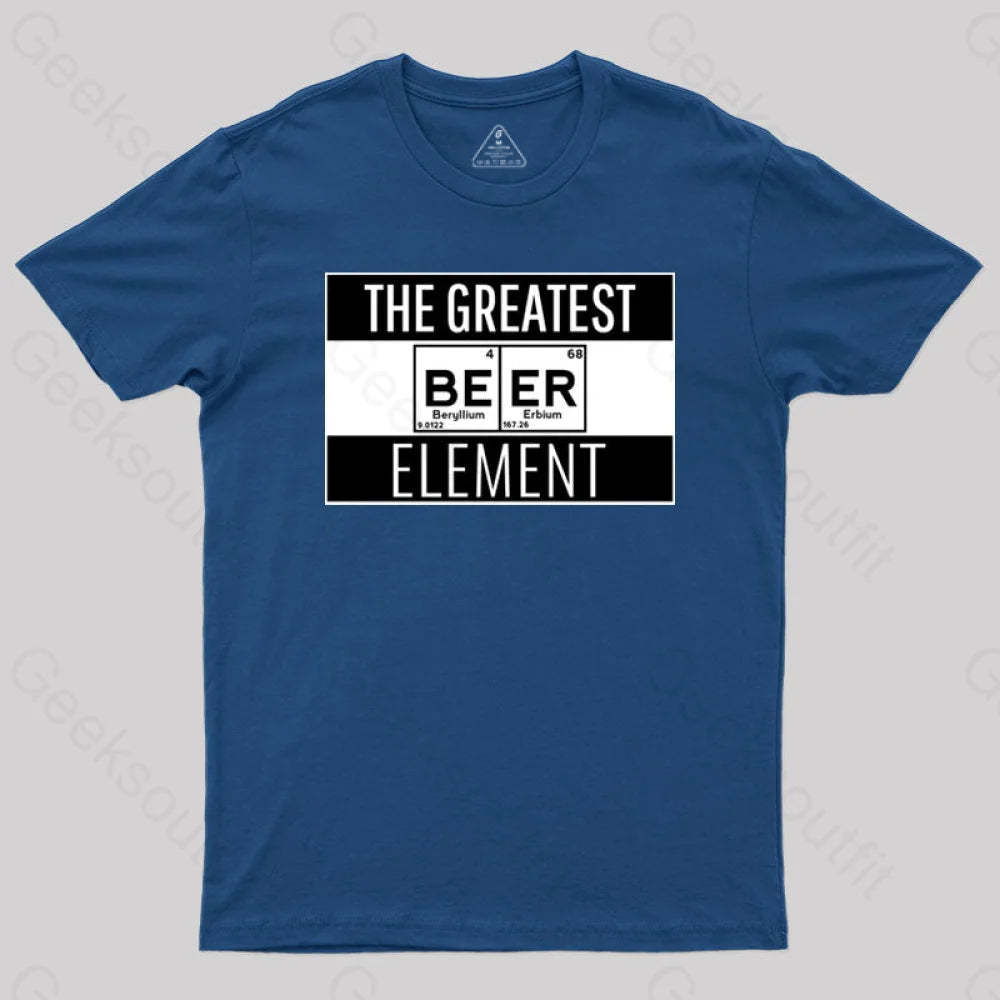 Beer Element T-Shirt Navy / S