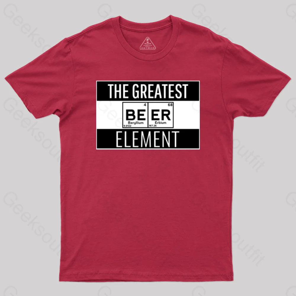 Beer Element T-Shirt Red / S
