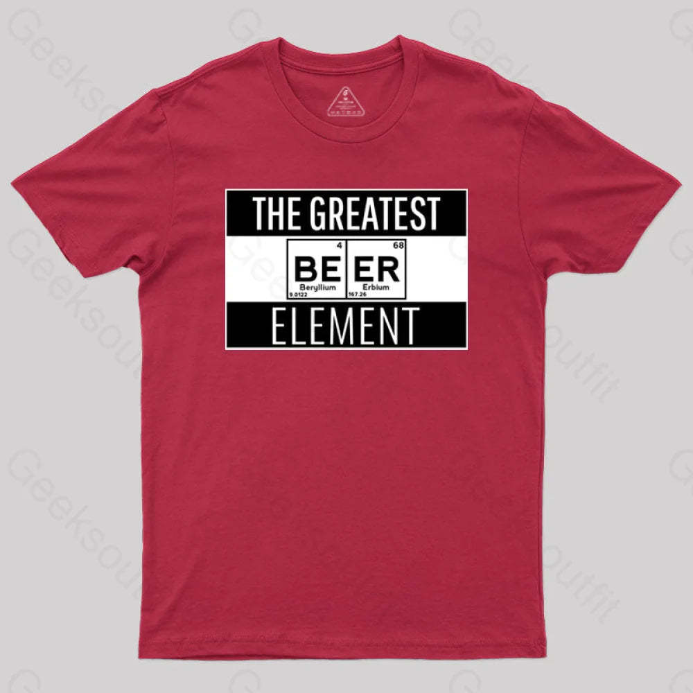 Beer Element T-Shirt Red / S