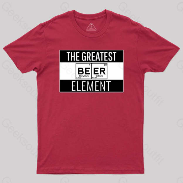 Beer Element T-Shirt Red / S