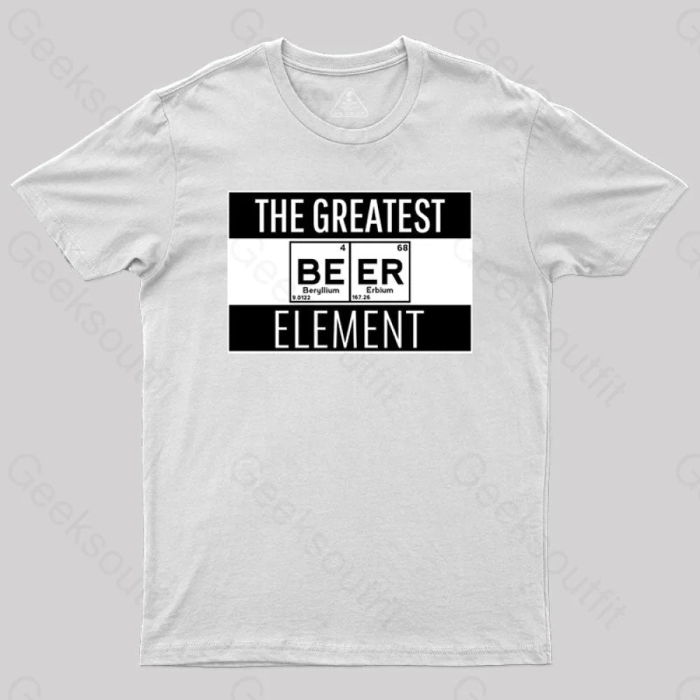 Beer Element T-Shirt White / S
