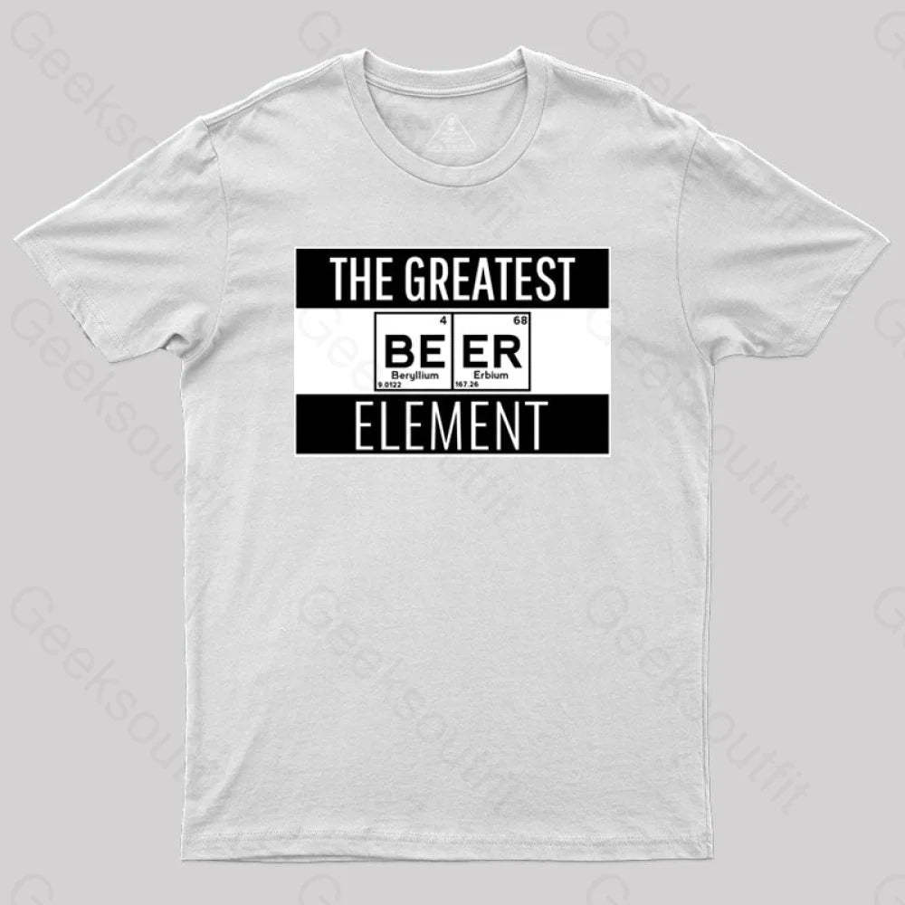 Beer Element T-Shirt White / S