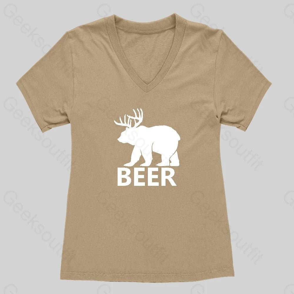 Beer Women's V-Neck T-shirt - Geeksoutfit