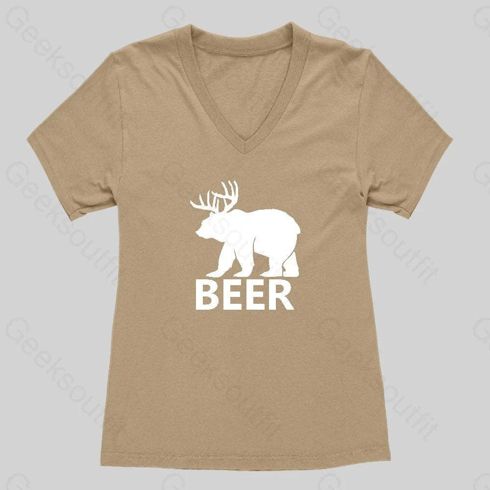 Beer Women's V-Neck T-shirt - Geeksoutfit