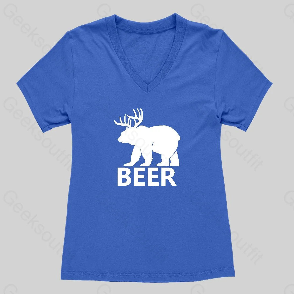 Beer Women's V-Neck T-shirt - Geeksoutfit