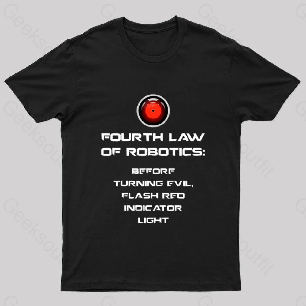 Before Turning Evil Flash Red Indicator Light Geek T-Shirt Black / S