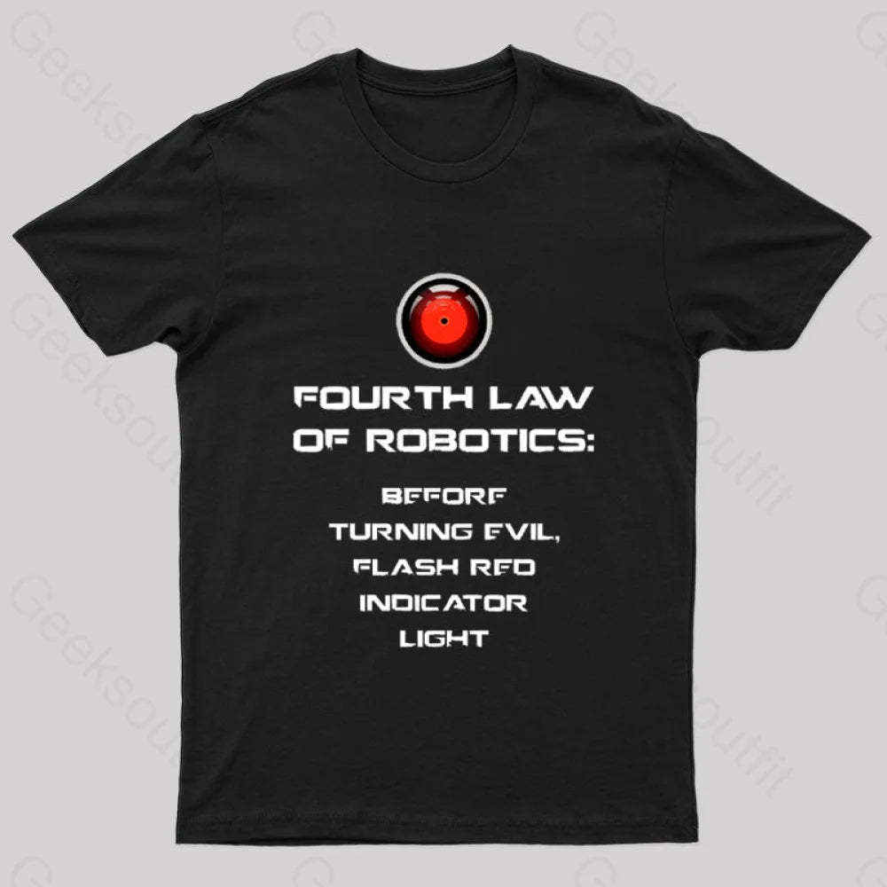 Before Turning Evil Flash Red Indicator Light Geek T-Shirt Black / S