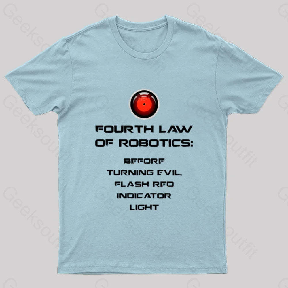 Before Turning Evil Flash Red Indicator Light Geek T-Shirt Blue / S