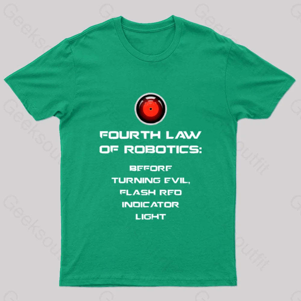 Before Turning Evil Flash Red Indicator Light Geek T-Shirt Green / S