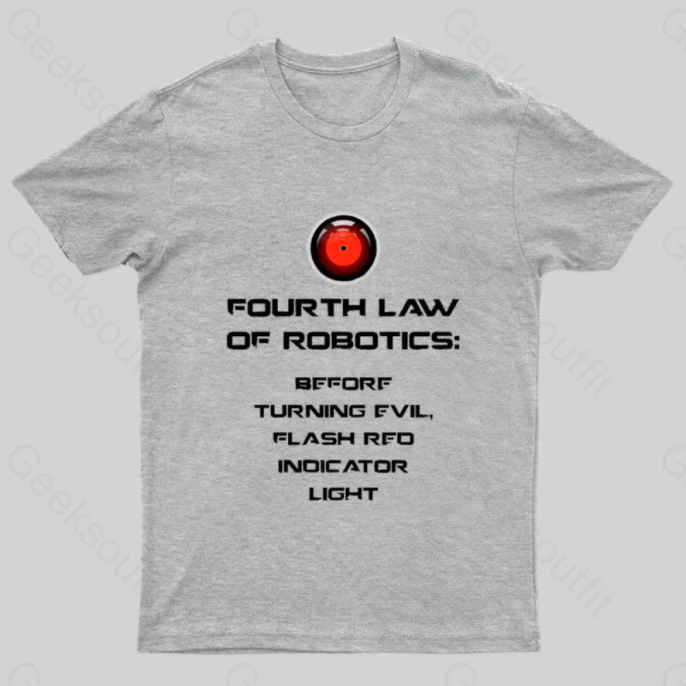 Before Turning Evil Flash Red Indicator Light Geek T-Shirt Grey / S