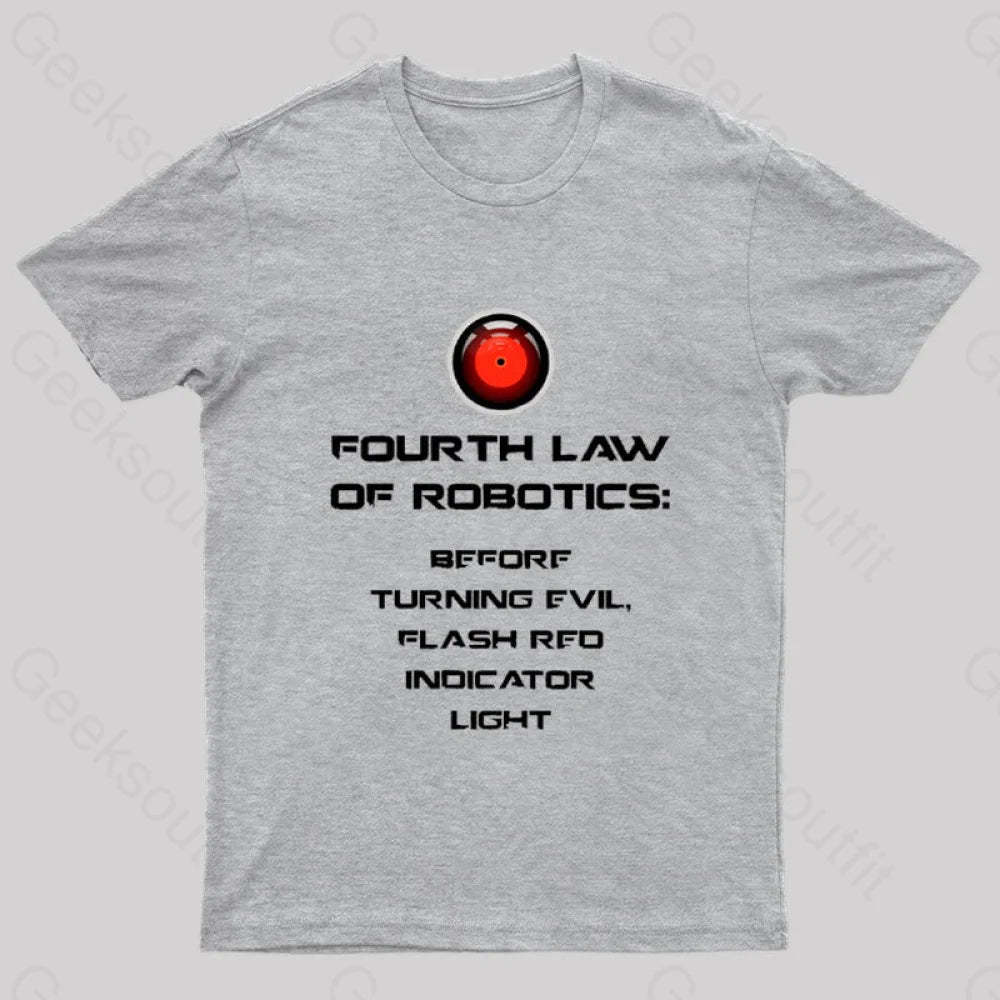 Before Turning Evil Flash Red Indicator Light Geek T-Shirt Grey / S