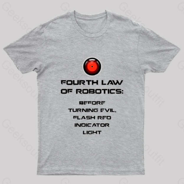 Before Turning Evil Flash Red Indicator Light Geek T-Shirt Grey / S