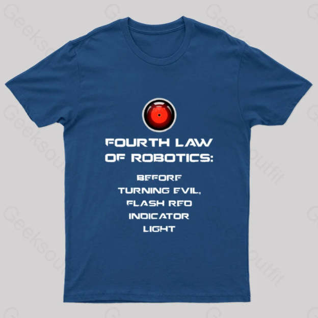 Before Turning Evil Flash Red Indicator Light Geek T-Shirt Navy / S