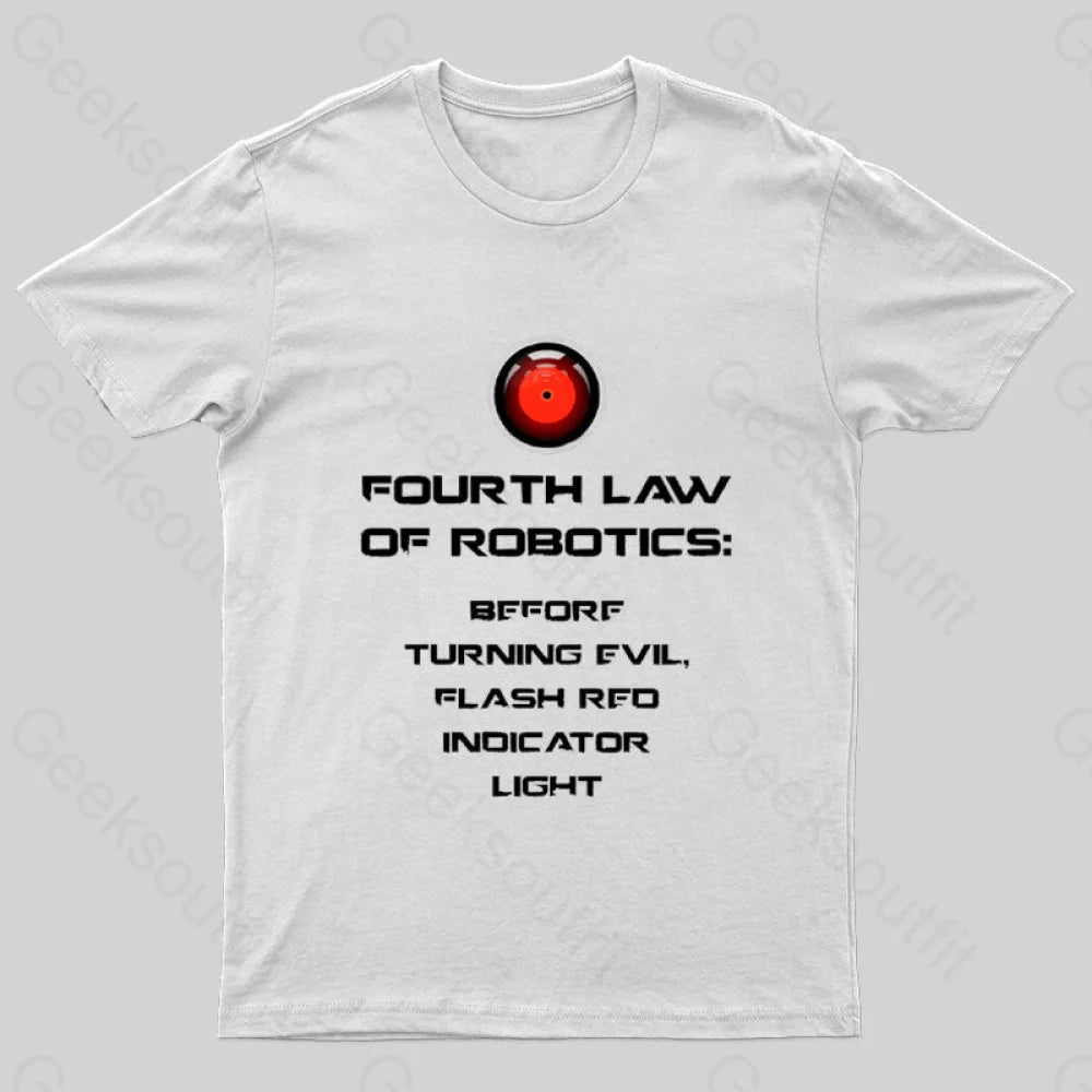 Before Turning Evil Flash Red Indicator Light Geek T-Shirt White / S