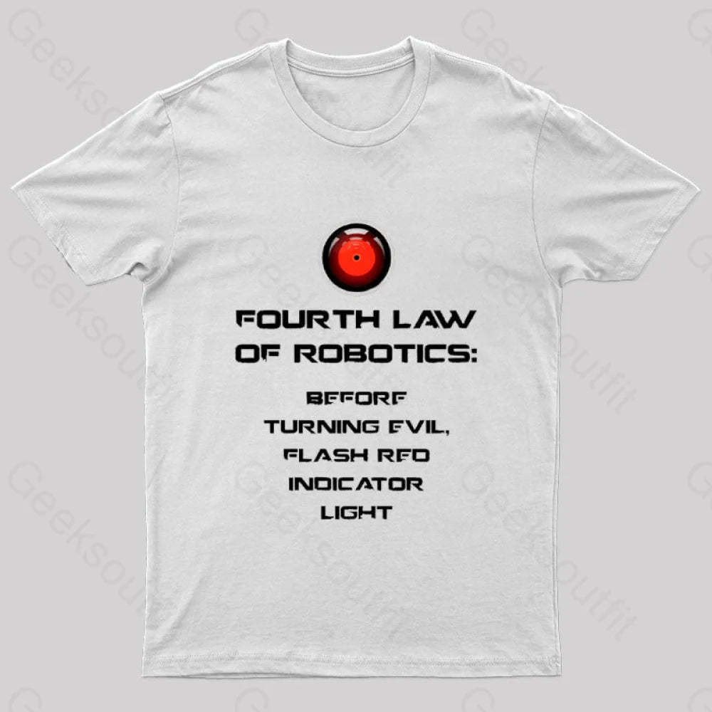 Before Turning Evil Flash Red Indicator Light Geek T-Shirt White / S
