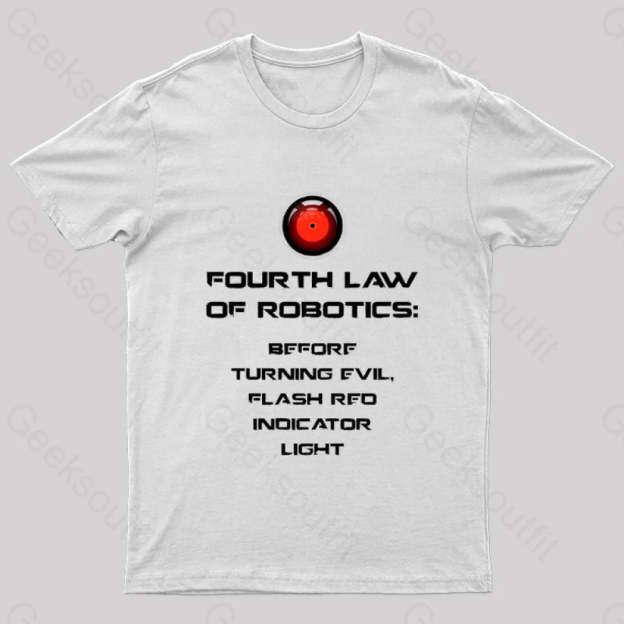 Before Turning Evil Flash Red Indicator Light Geek T-Shirt White / S