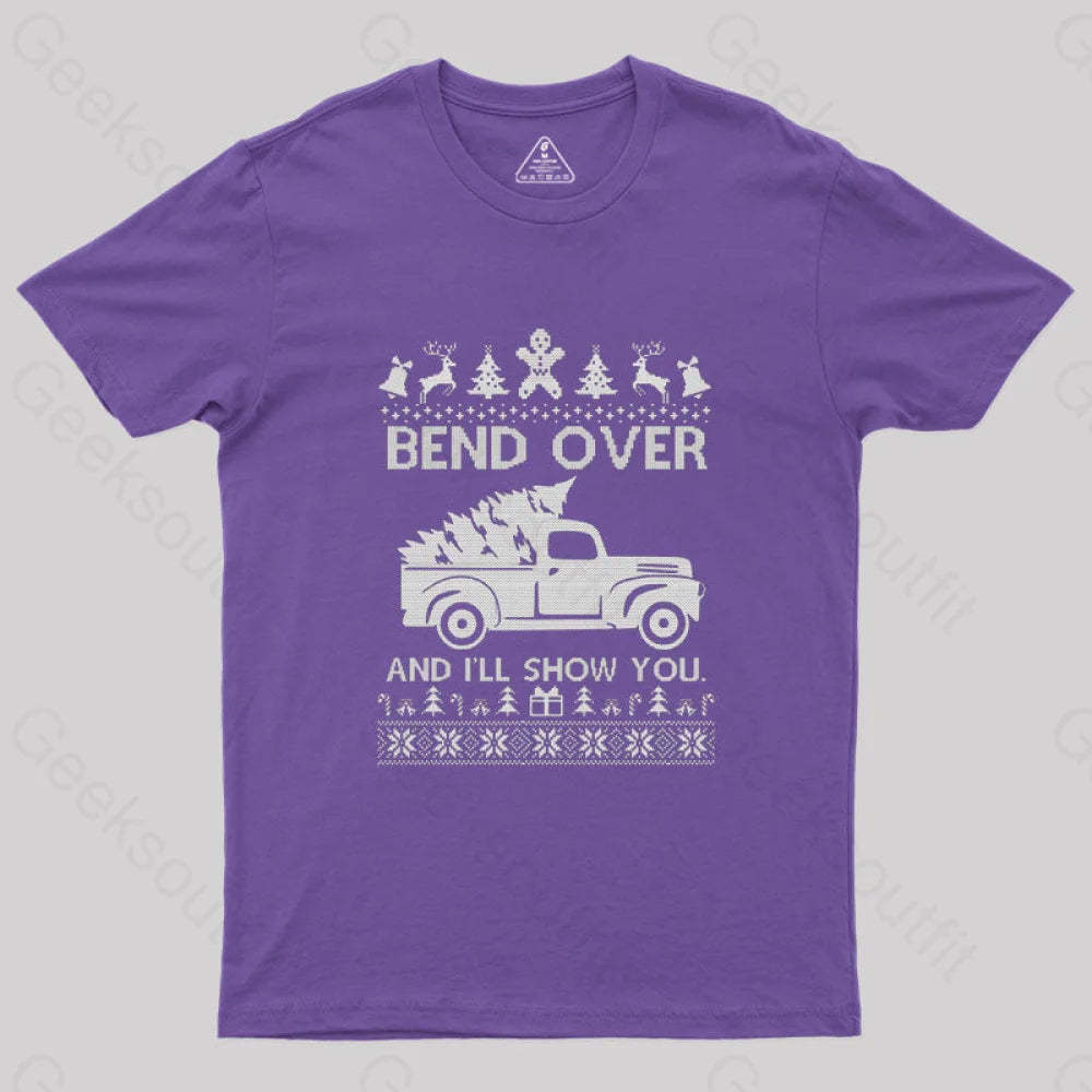 Bend Over And I’ll Show You T-Shirt Purple / S