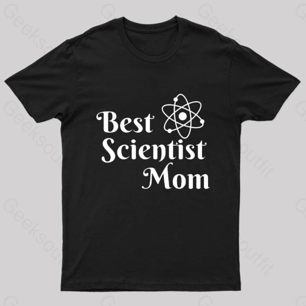 Best Scientist Mom Nerd T-Shirt Black / S