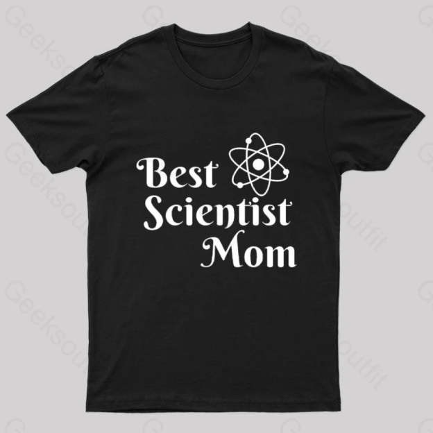 Best Scientist Mom Nerd T-Shirt Black / S