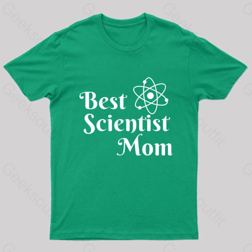 Best Scientist Mom Nerd T-Shirt Green / S