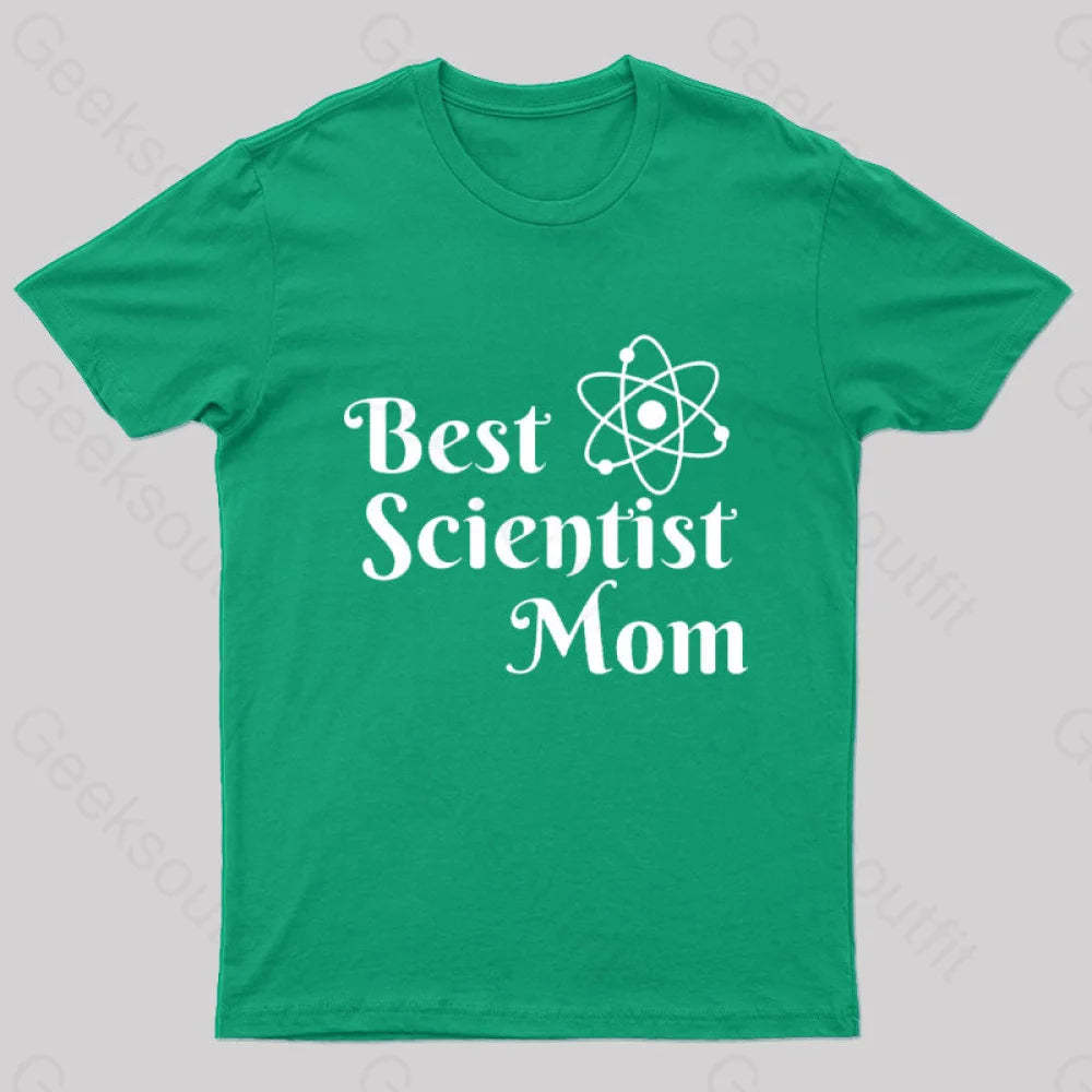 Best Scientist Mom Nerd T-Shirt Green / S