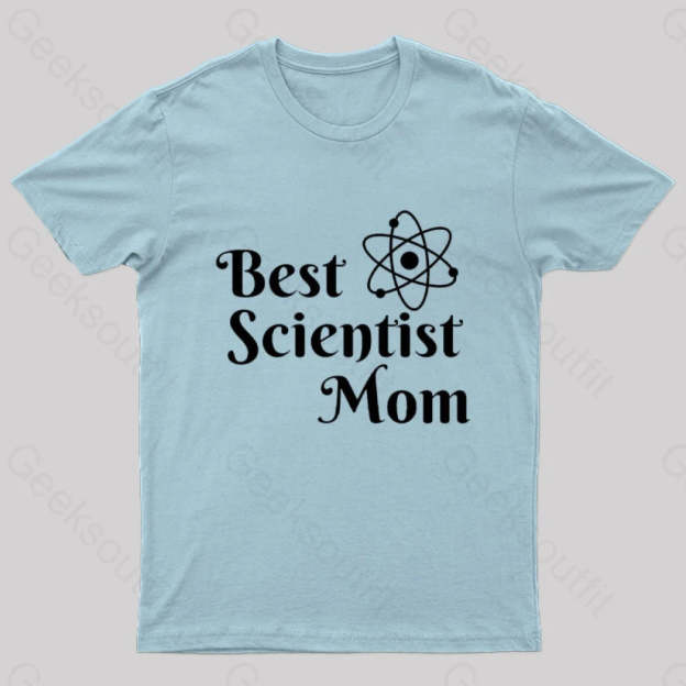 Best Scientist Mom Nerd T-Shirt Light Blue / S