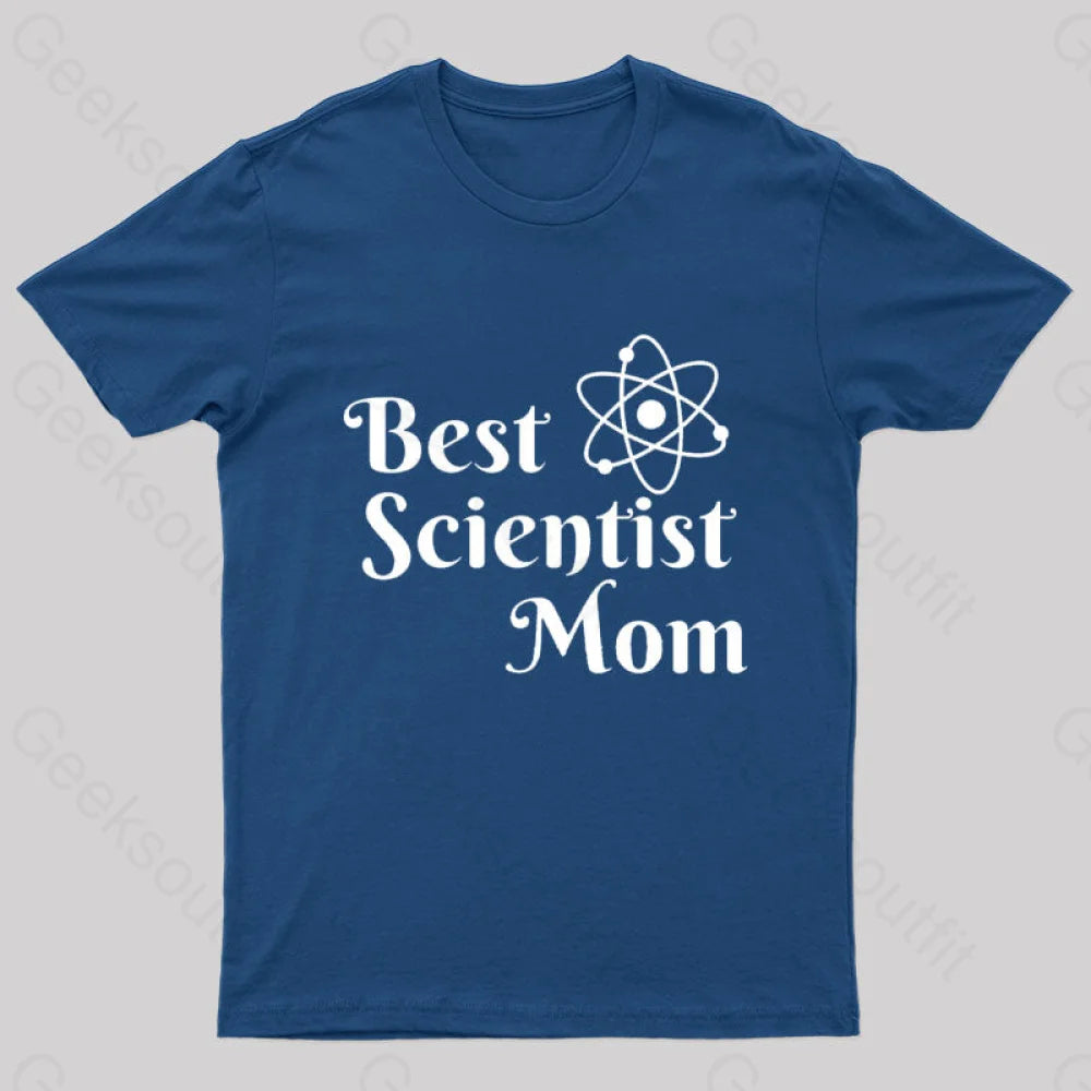 Best Scientist Mom Nerd T-Shirt Navy / S