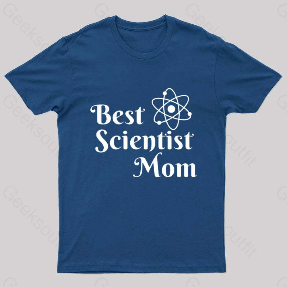 Best Scientist Mom Nerd T-Shirt Navy / S