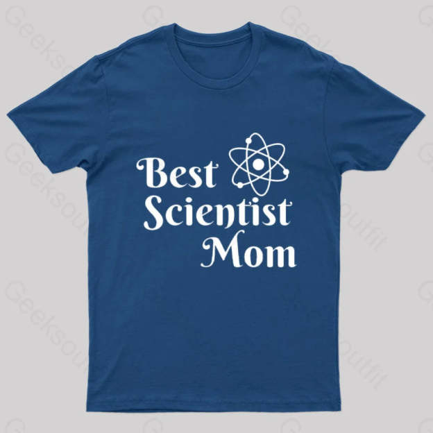 Best Scientist Mom Nerd T-Shirt Navy / S
