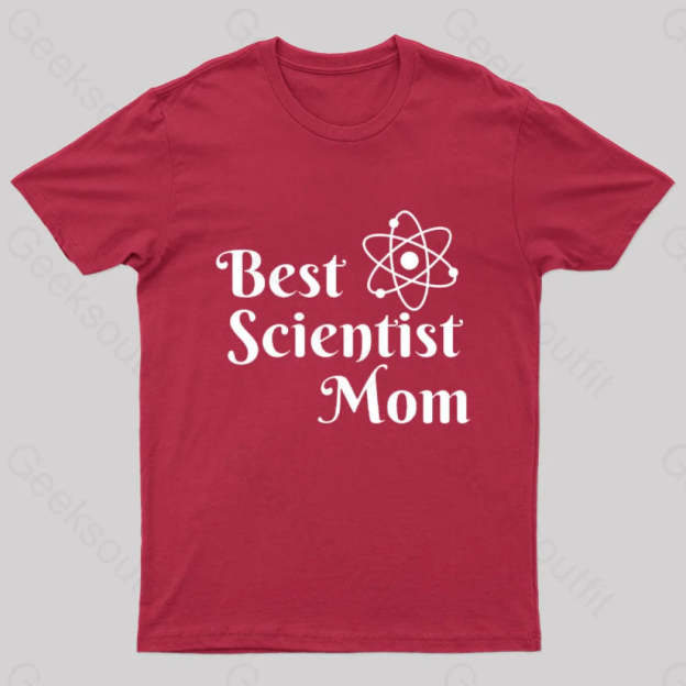 Best Scientist Mom Nerd T-Shirt Red / S