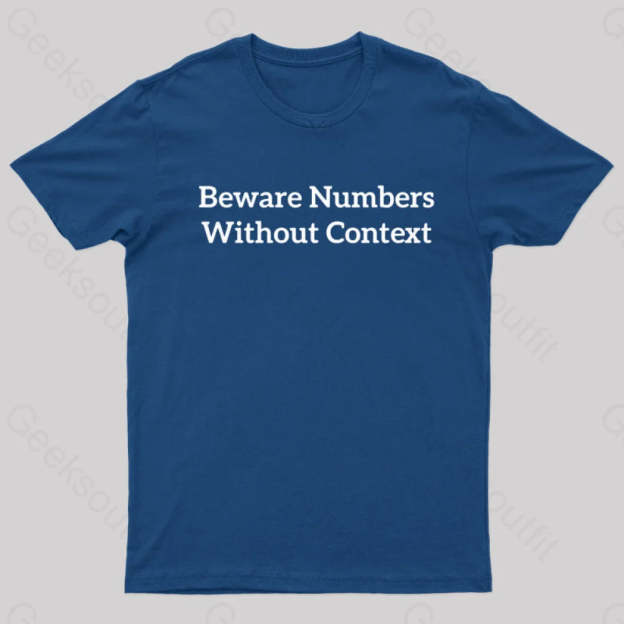 Beware Numbers Nerd T-Shirt Navy / S