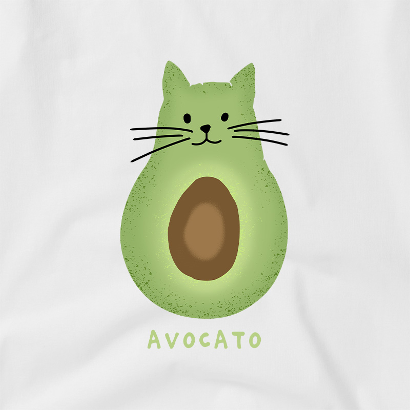 Avocato Cat Avocado Pun Geek Retro Raglan T-Shirt
