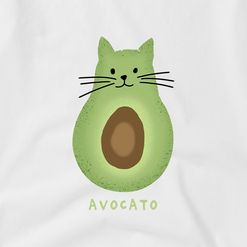 Avocato Cat Avocado Pun Geek Retro Raglan T-Shirt