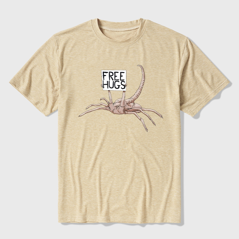 FreeHugs-Alien Xenomorph Ultra Soft Heather Tees