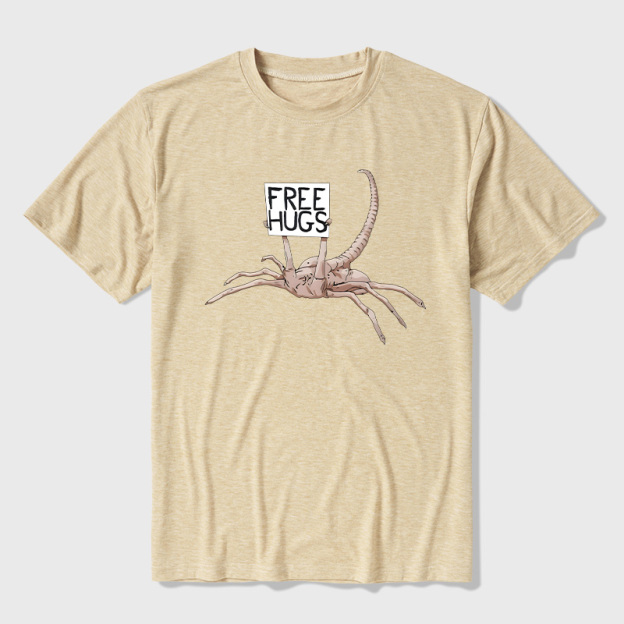 FreeHugs-Alien Xenomorph Ultra Soft Heather Tees