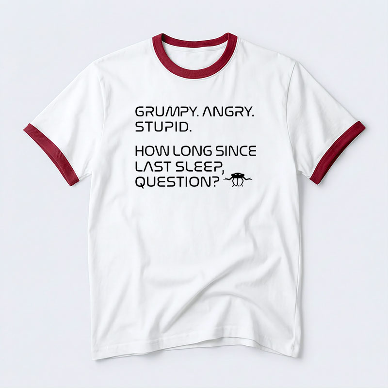 Grumpy Angry Stupid Geek Retro Ringer T-Shirt