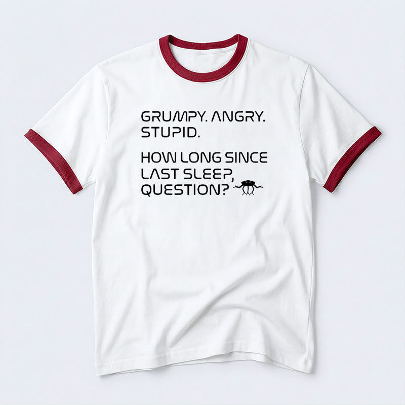 Grumpy Angry Stupid Geek Retro Ringer T-Shirt