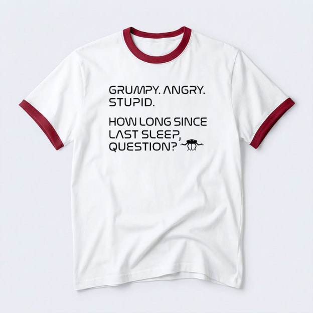 Grumpy Angry Stupid Geek Retro Ringer T-Shirt