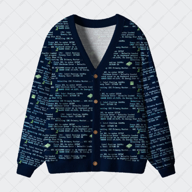 Geeksoutfit Data Stream Geek Ugly Cardigan Sweaters for Sale
