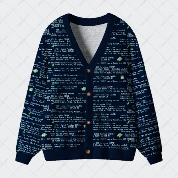 Data Stream Geek Ugly Cardigan Sweaters 