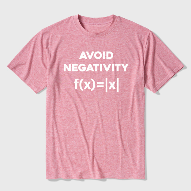 Avoid Negativity Math Ultra Soft Heather Tee