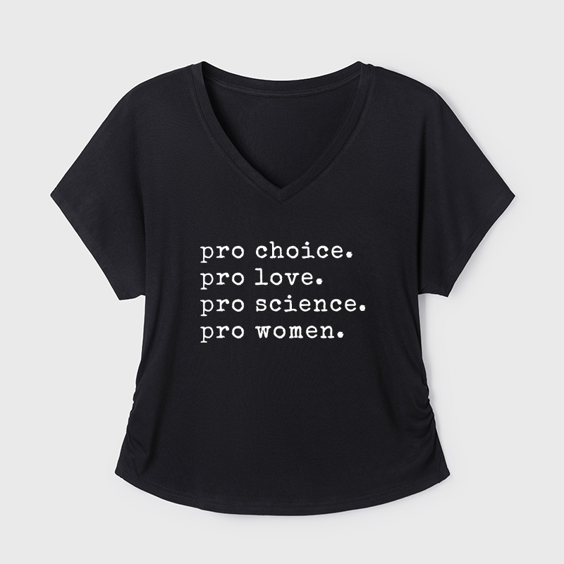 Pro Choice Geek Dolman Sleeve V-Neck Shirt