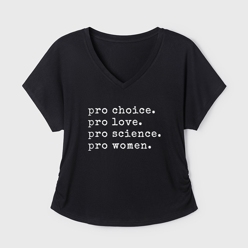 Pro Choice Geek Dolman Sleeve V-Neck Shirt