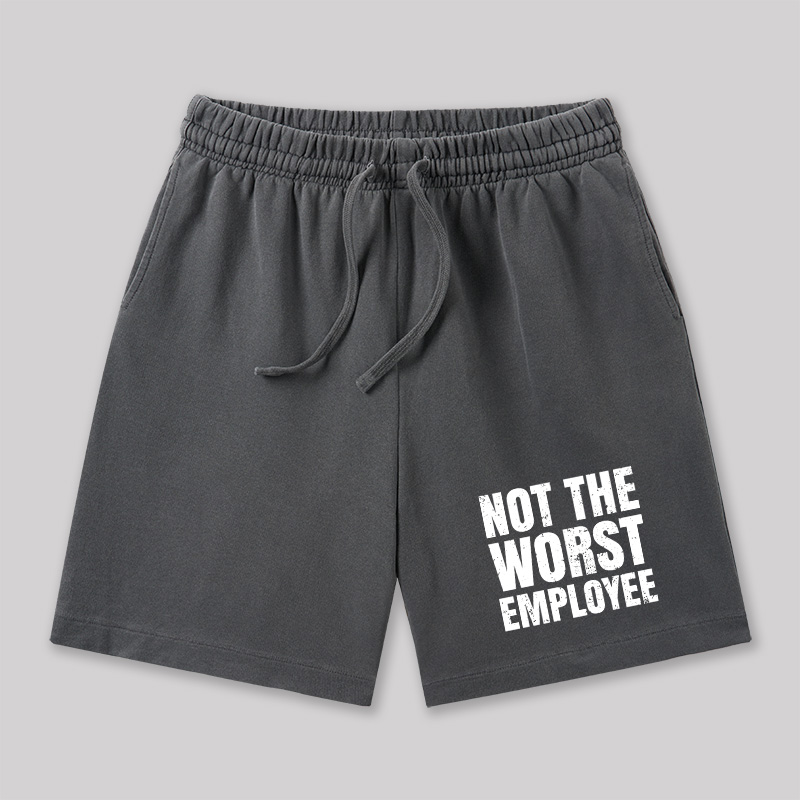 Not The Worst Emplogee Geeky Washed Shorts