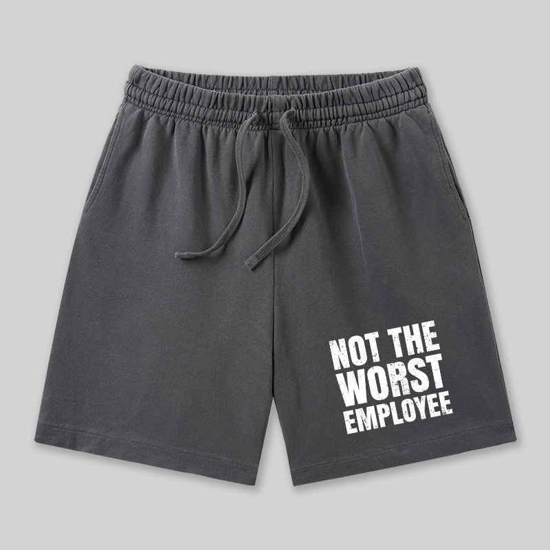 Not The Worst Emplogee Geeky Washed Shorts