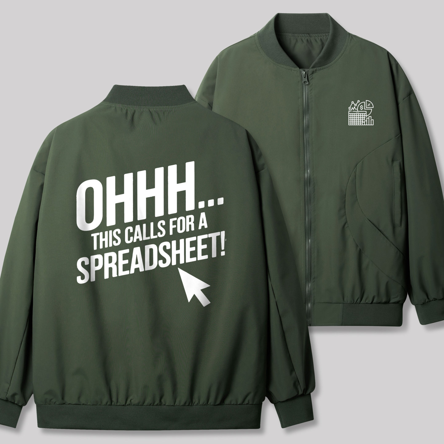 Ohhh This Calls For A Spreadsheet Geek Classic Bomber Jacket