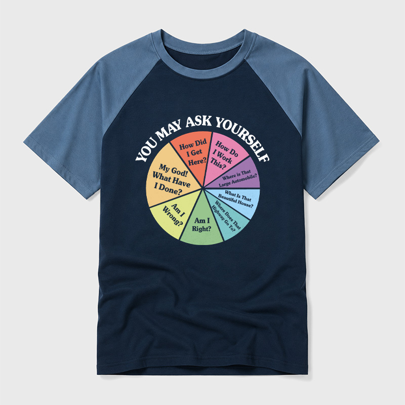 You May Ask Yourself Geek Retro Raglan T-Shirt